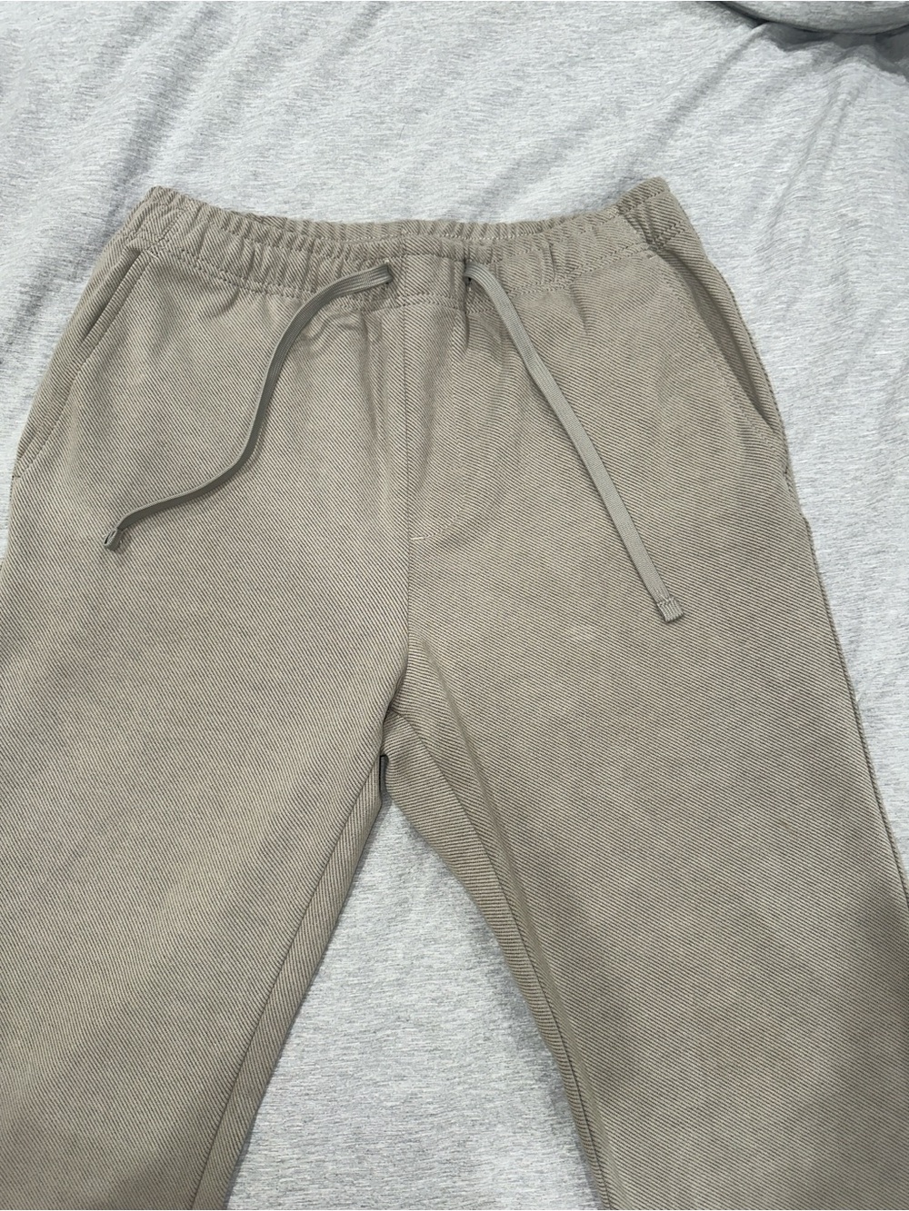 Zara Men's Beige Taupe Drawstring Joggers